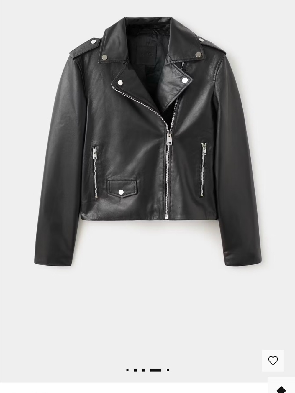 Classic Black Leather Moto Jacket - Women
